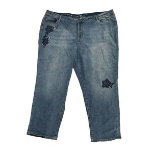 W 62 Westport Embroidered Signature Fit Boyfriend Plus Jeans Size 24 Women’s